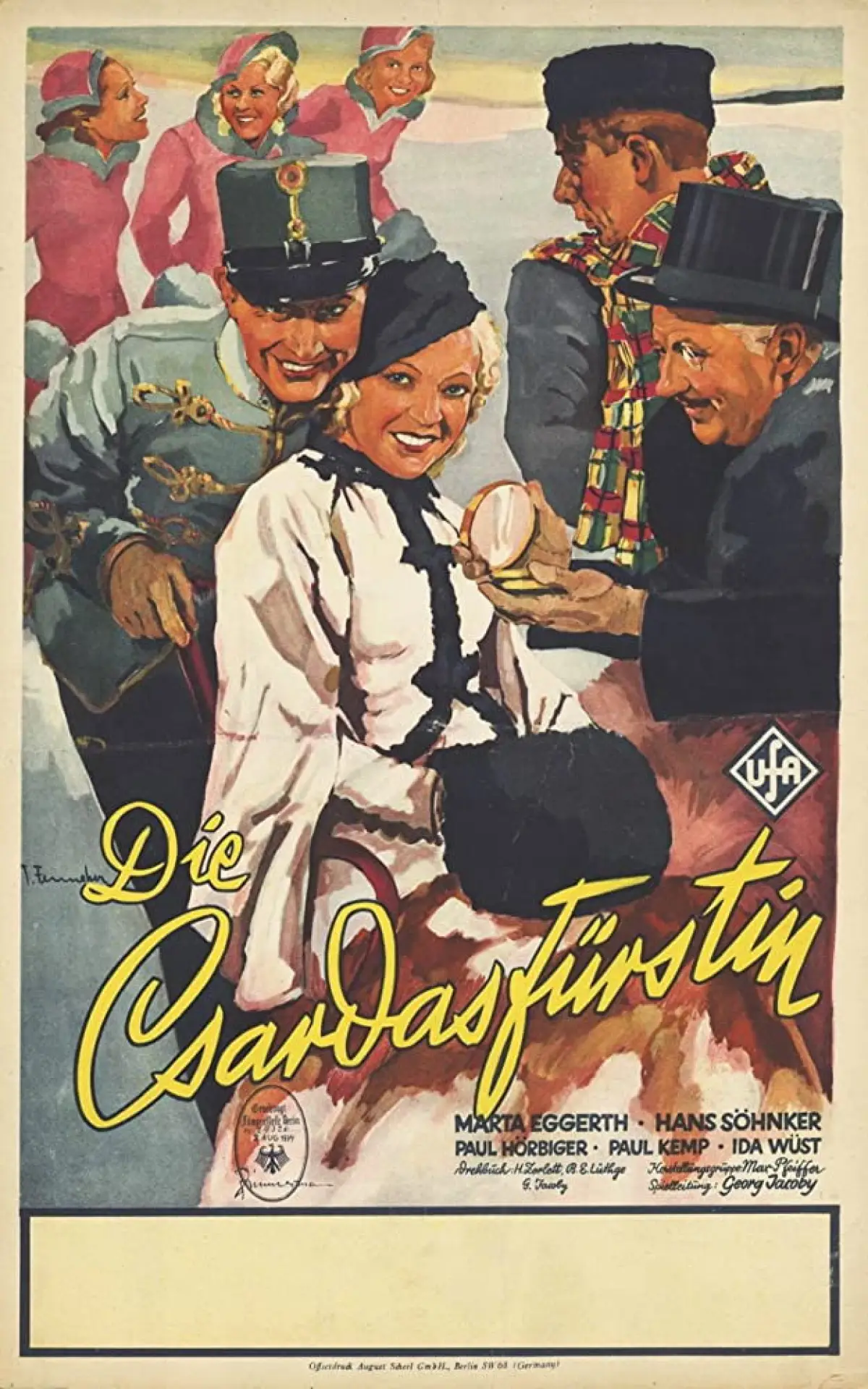 Plakat filmowy "Die Czardasfürstin"
