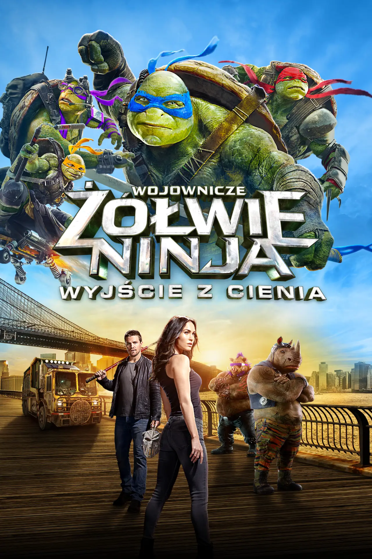 Plakat filmowy "Wojownicze Żółwie Ninja: Wyjście z cienia"