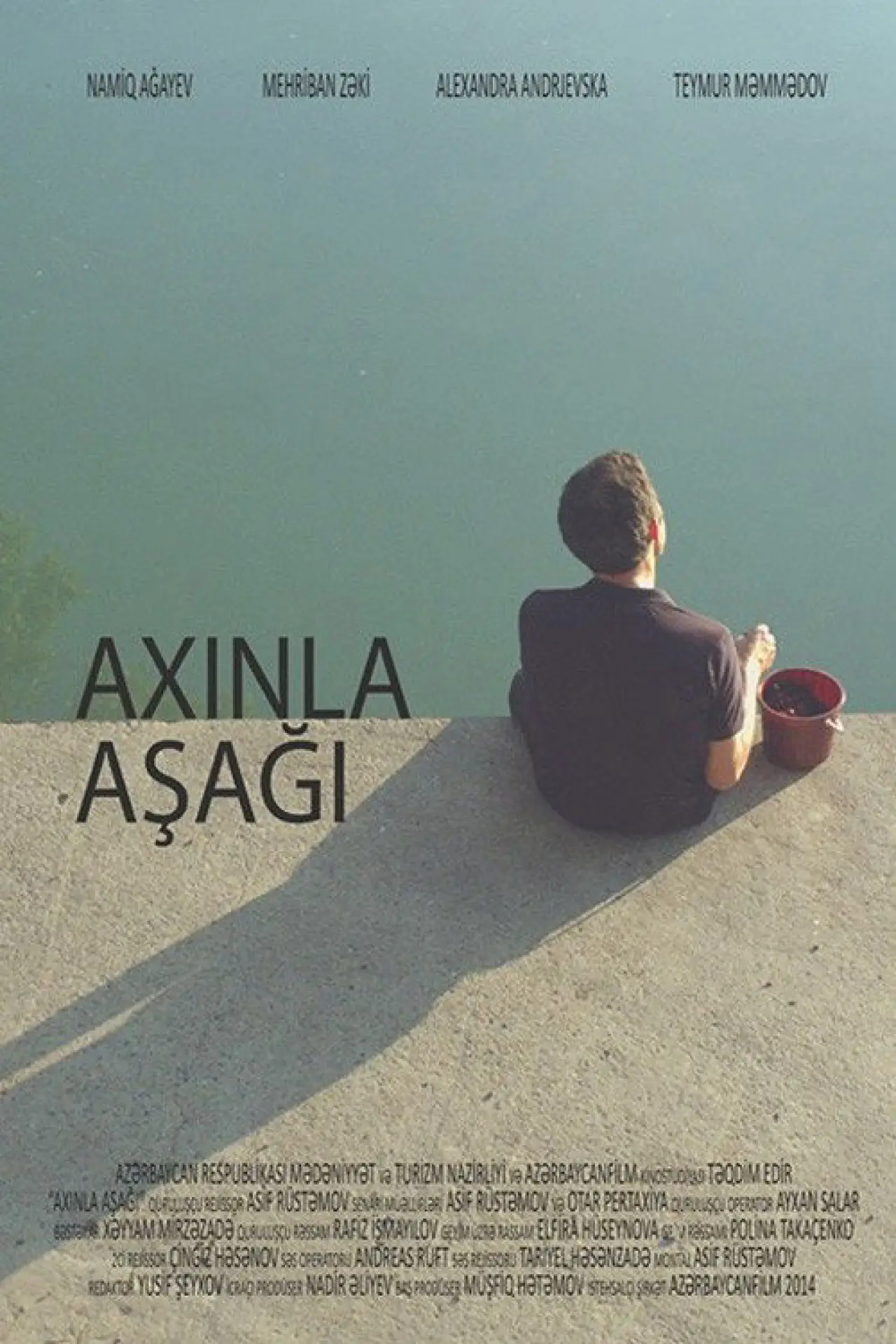 Plakat filmowy "Axınla aşağı"