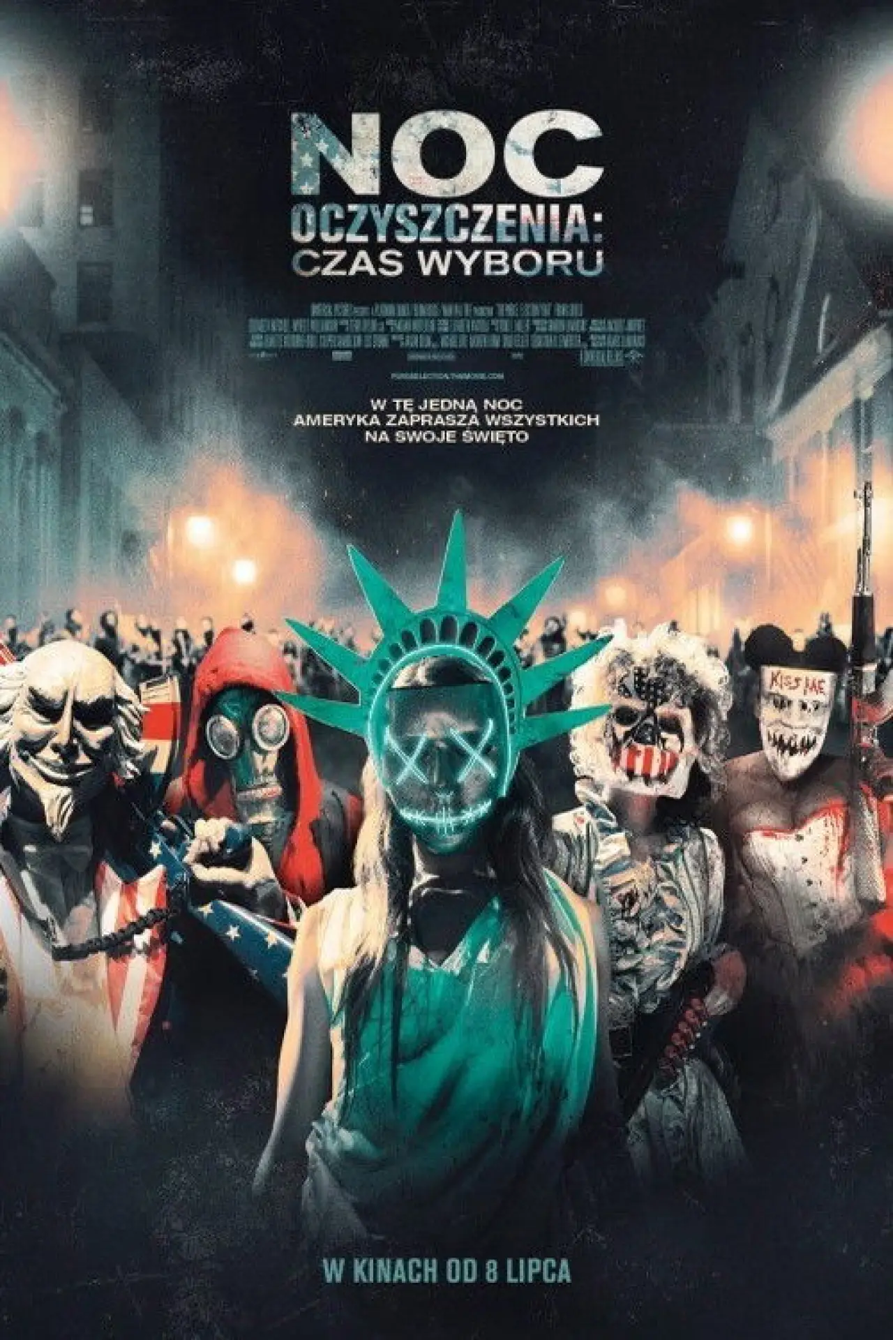 Plakat filmowy "Noc Oczyszczenia: Czas Wyboru"