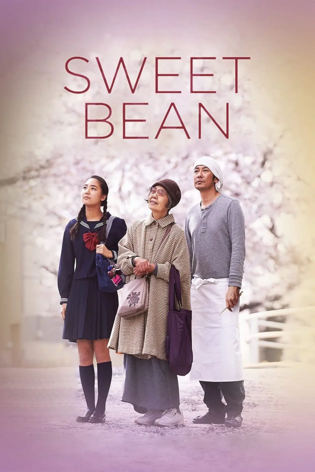 Plakat filmowy "Kwiat wiśni i czerwona fasola"