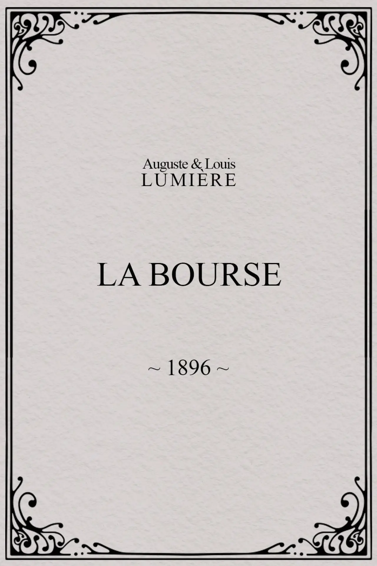 Plakat filmowy "La Bourse"