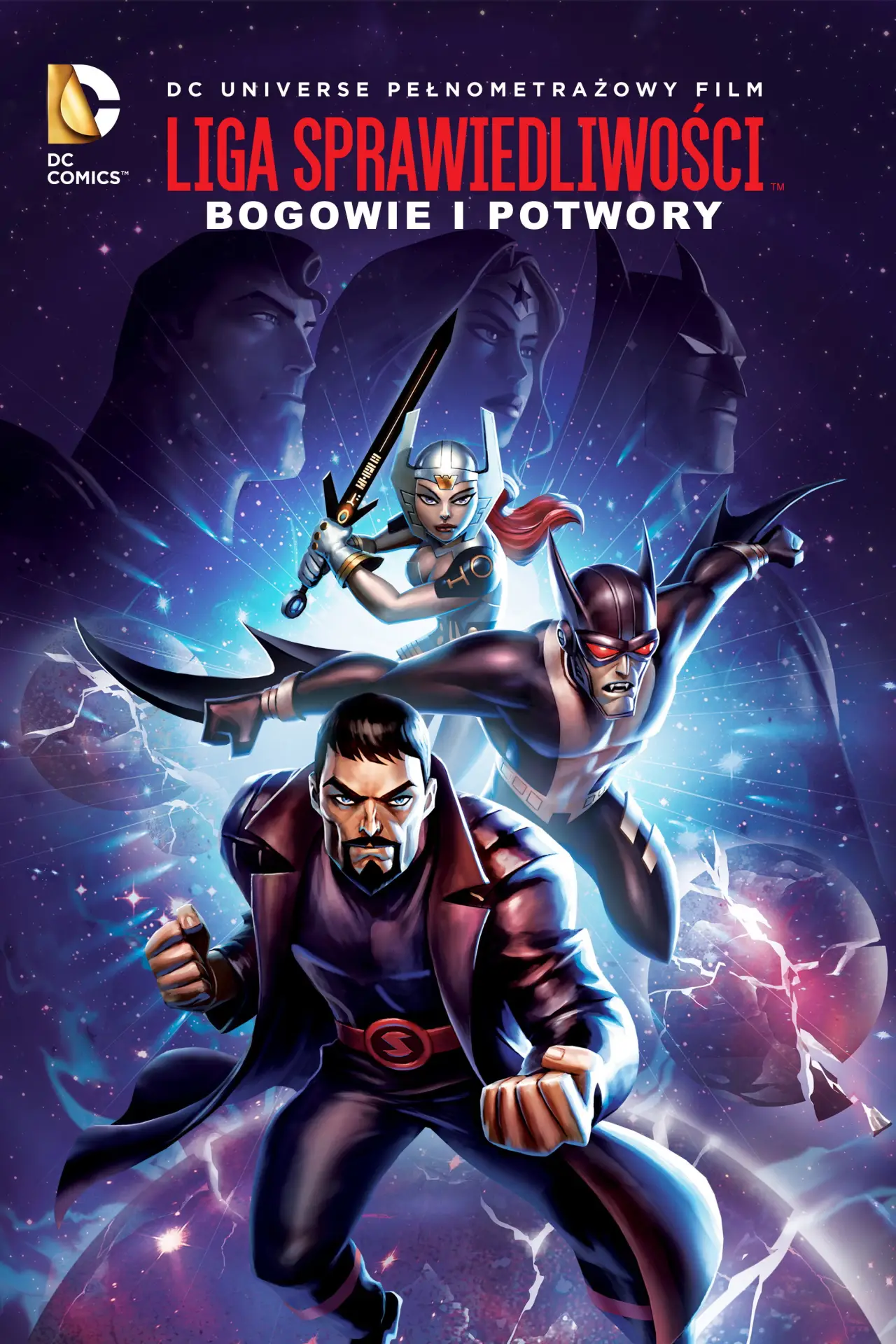 Plakat filmowy "Liga Sprawiedliwości: Bogowie i potwory"