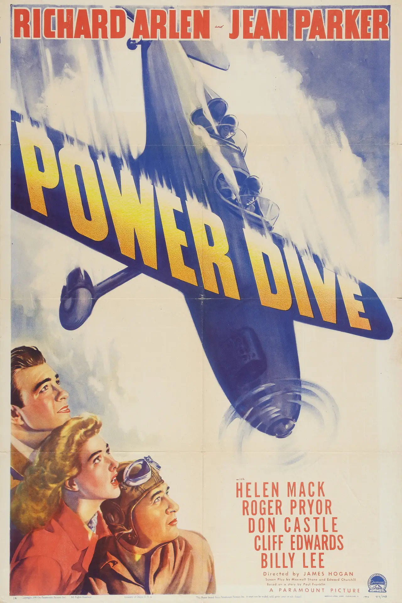 Plakat filmowy "Power Dive"