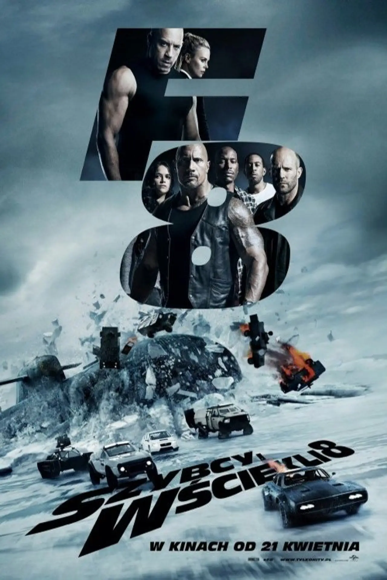Plakat filmowy "Szybcy i wściekli 8"