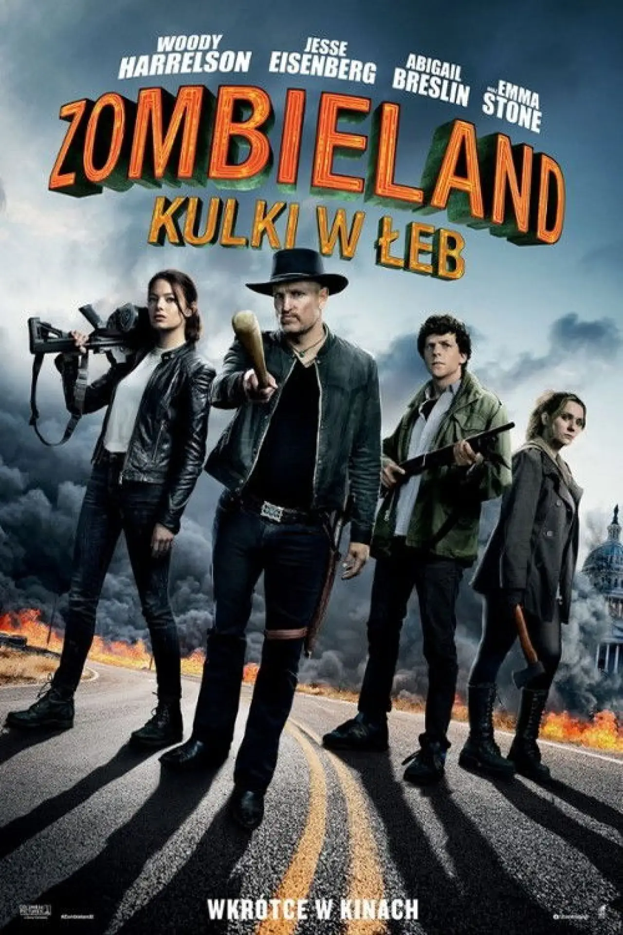 Plakat filmowy "Zombieland: Kulki w Łeb"