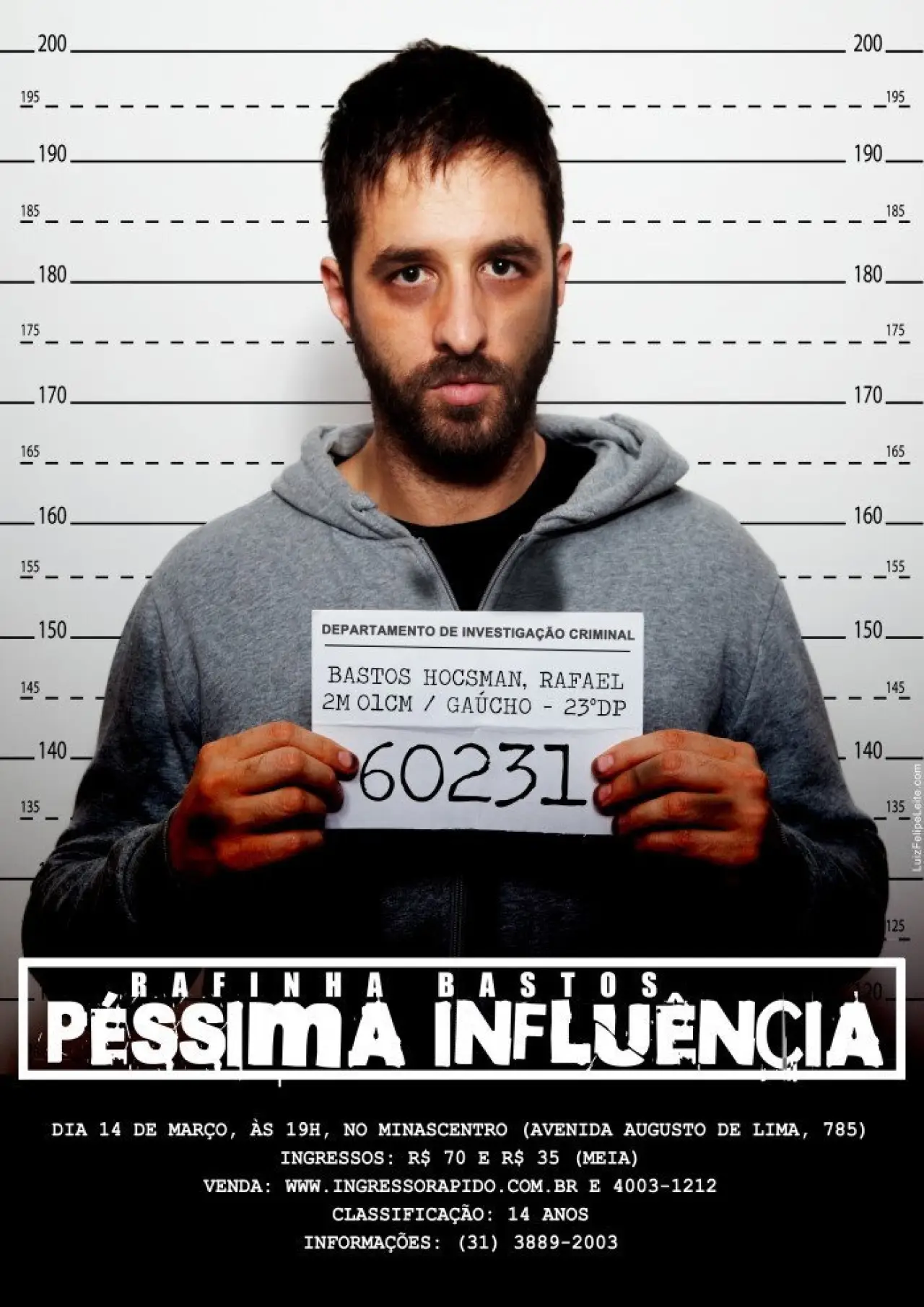 Plakat filmowy "Rafinha Bastos – Péssima Influência"