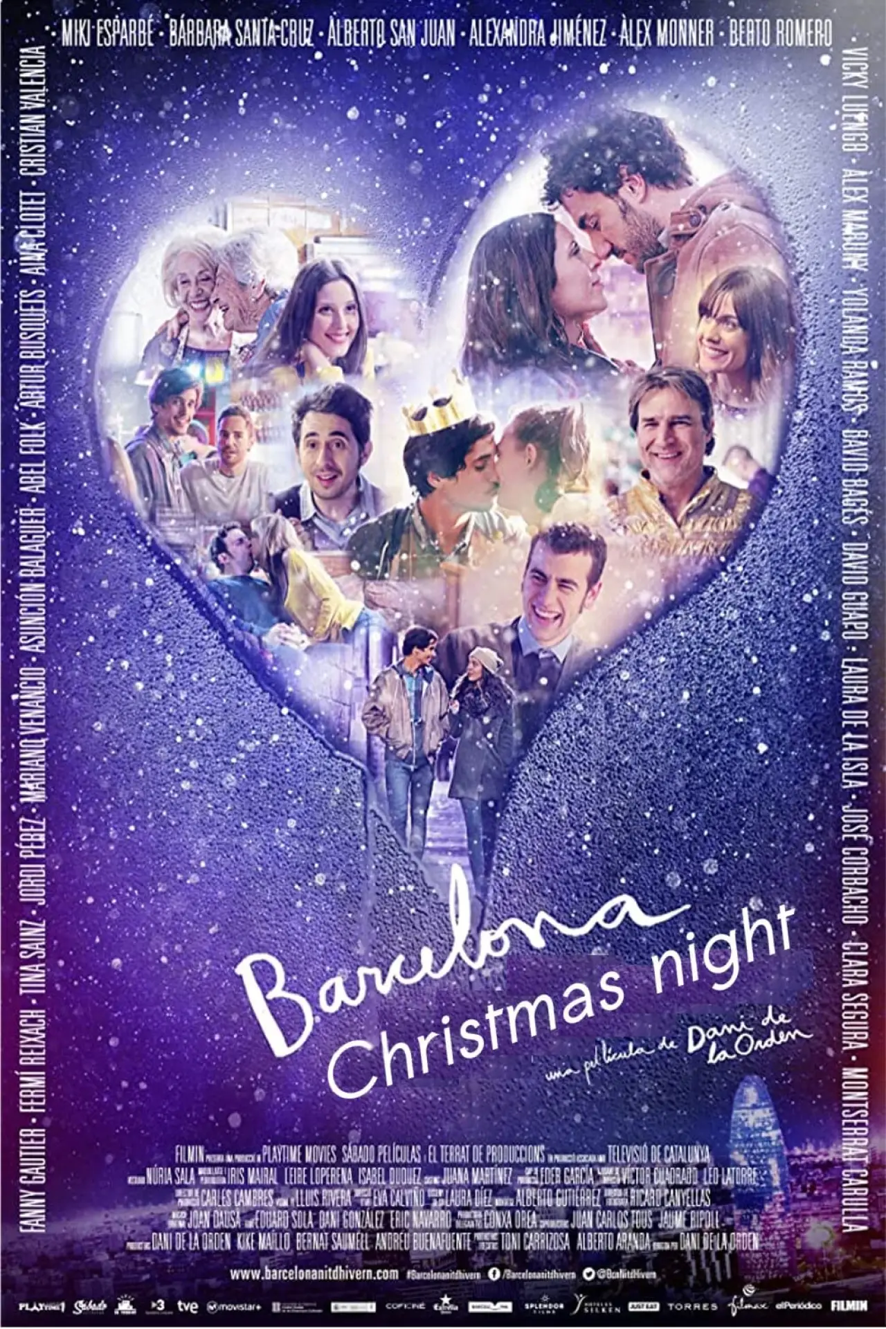 Plakat filmowy "Świąteczna noc w Barcelonie"