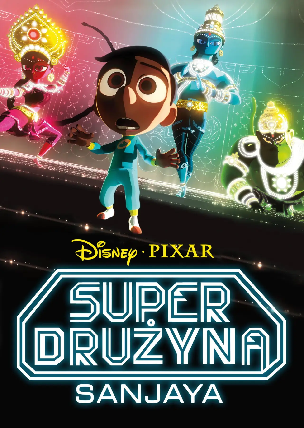 Plakat filmowy "Super drużyna Sanjaya"