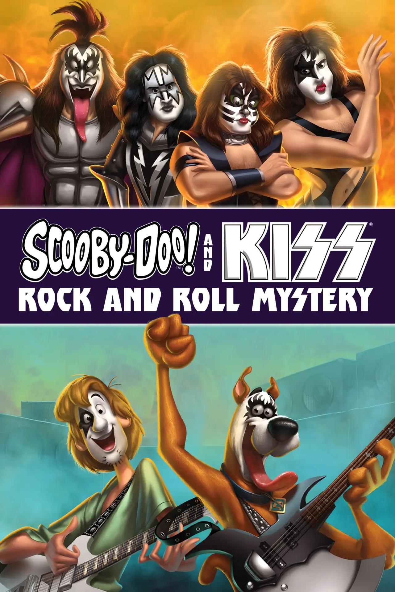 Plakat filmowy "Scooby-Doo i Kiss: Straszenie na scenie"