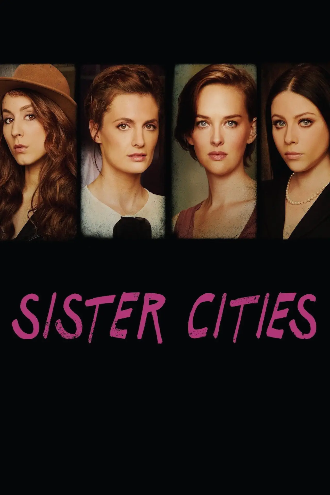 Plakat filmowy "Cztery siostry i sekret"