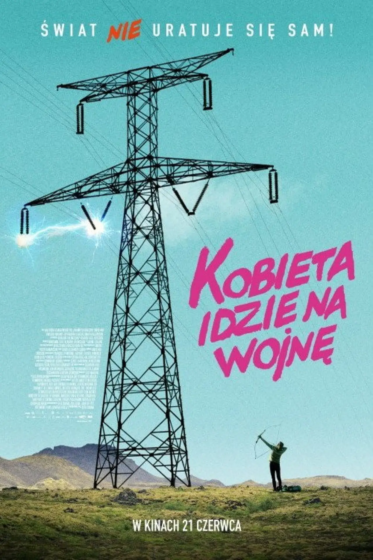 Plakat filmowy "Kobieta idzie na wojnę"