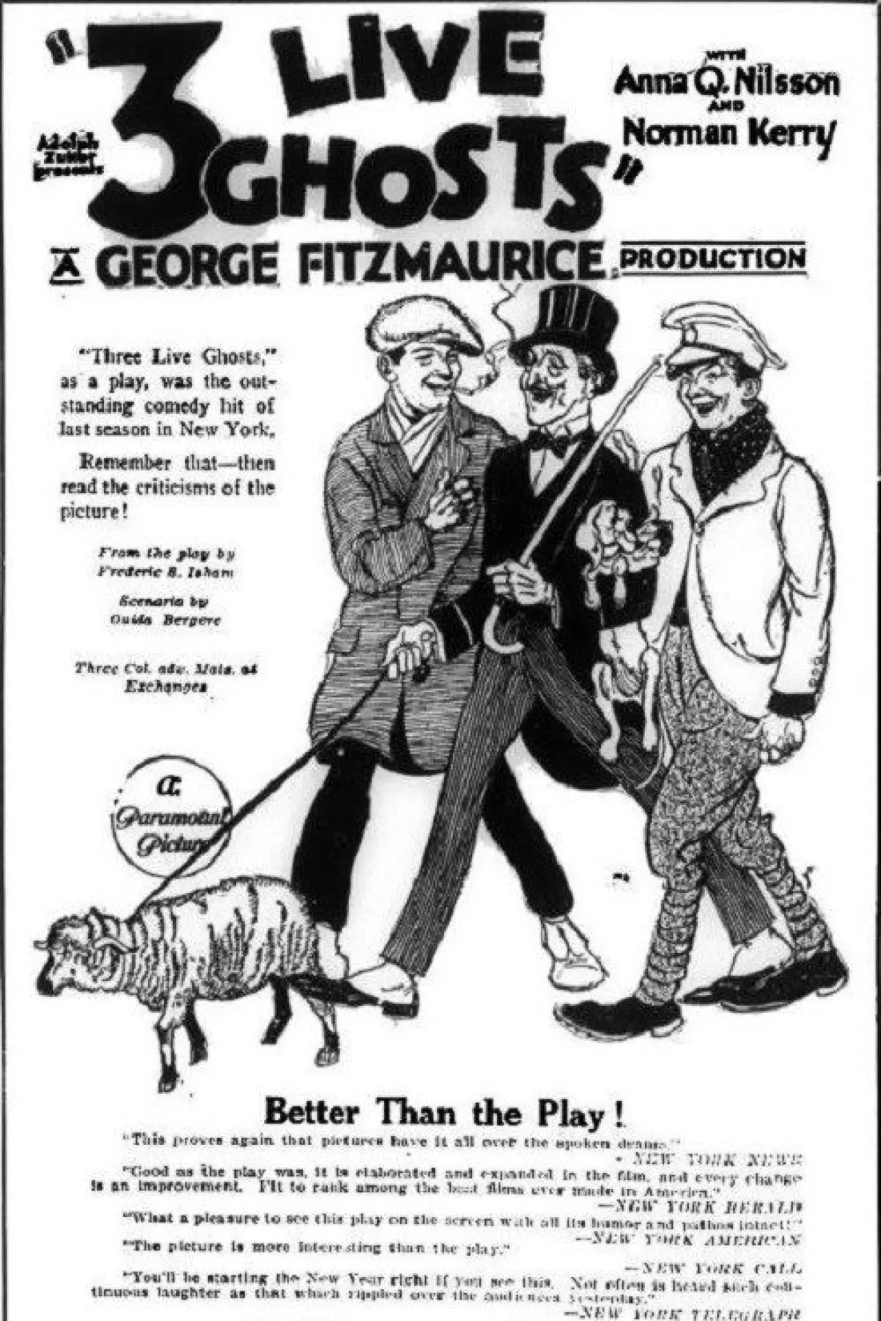 Plakat filmowy "Three Live Ghosts"