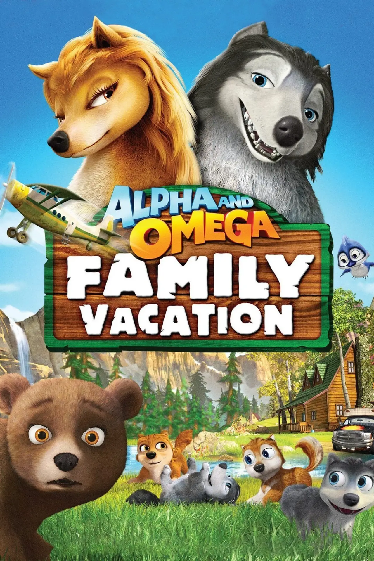 Plakat filmowy "Alfa i Omega 5: Rodzinne wakacje"
