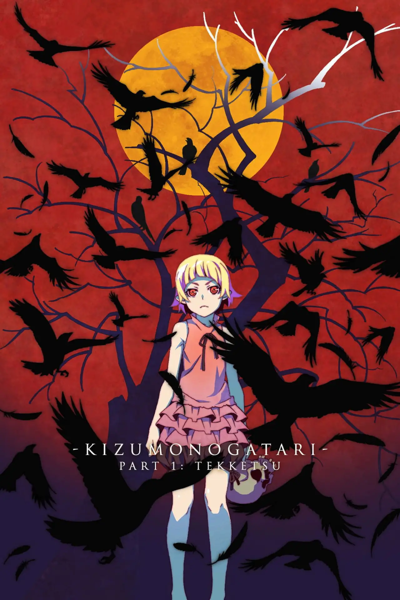 Plakat filmowy "Kizumonogatari I: Tekketsu-hen"
