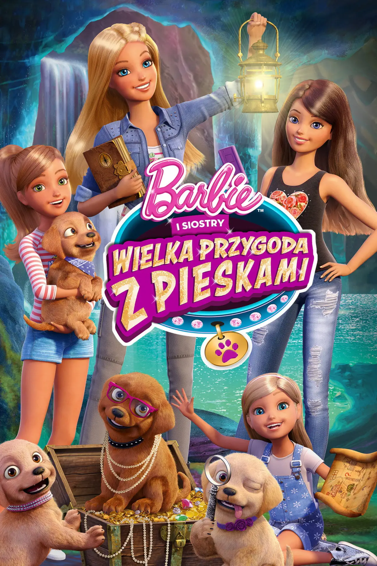 Plakat filmowy "Barbie i siostry: Wielka przygoda z pieskami"
