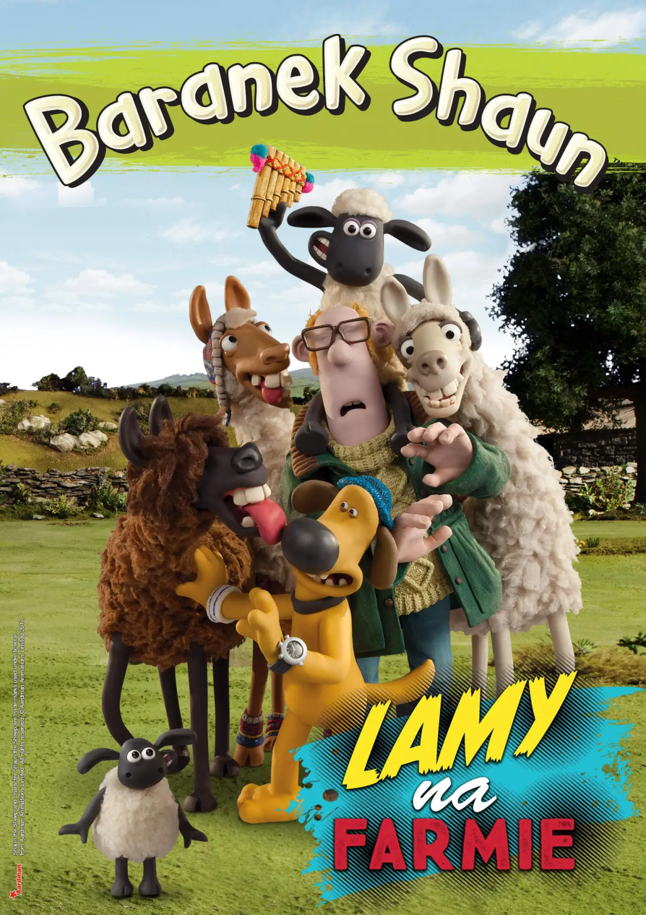 Plakat filmowy "Baranek Shaun: Lamy na farmie"
