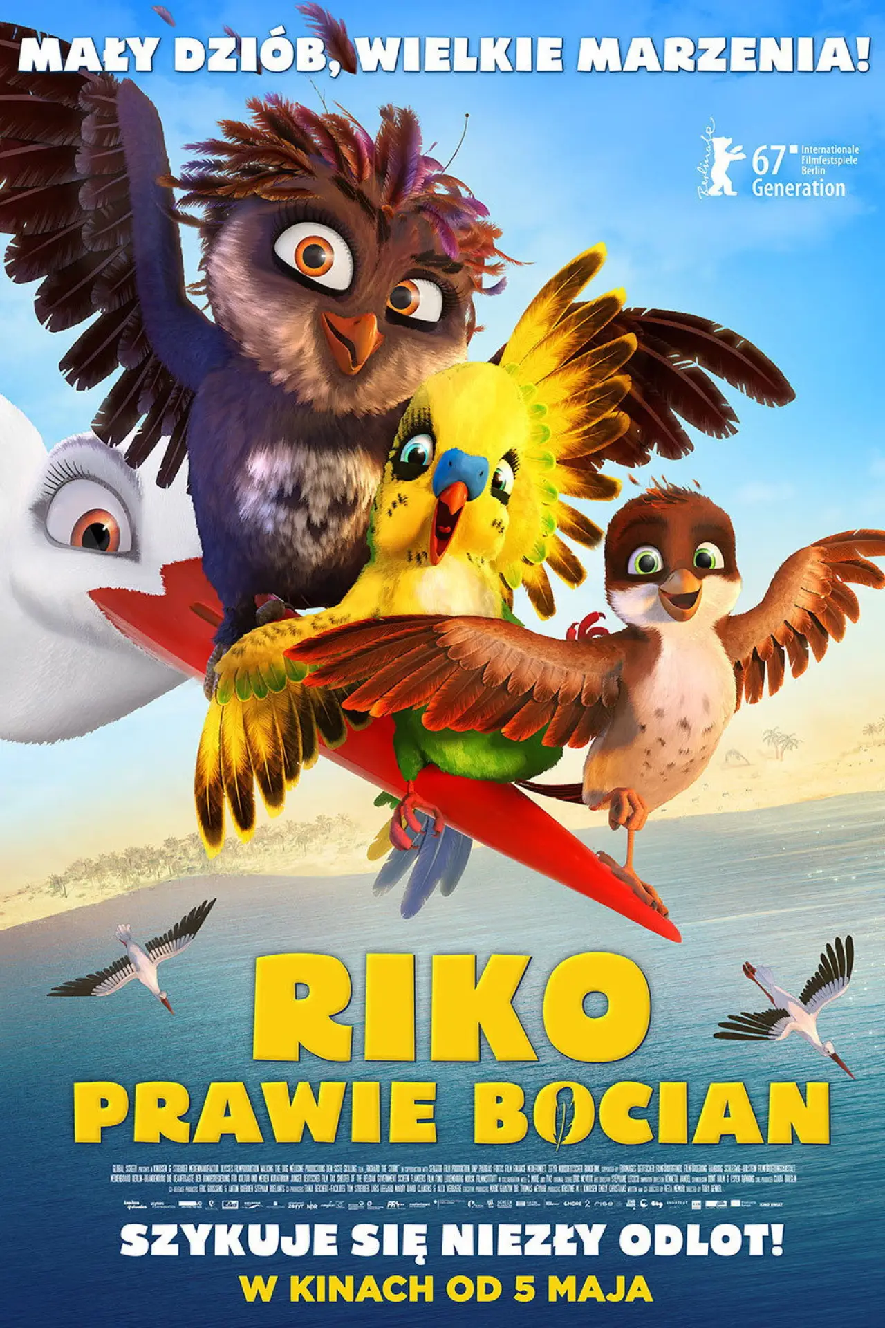 Plakat filmowy "Riko prawie bocian"