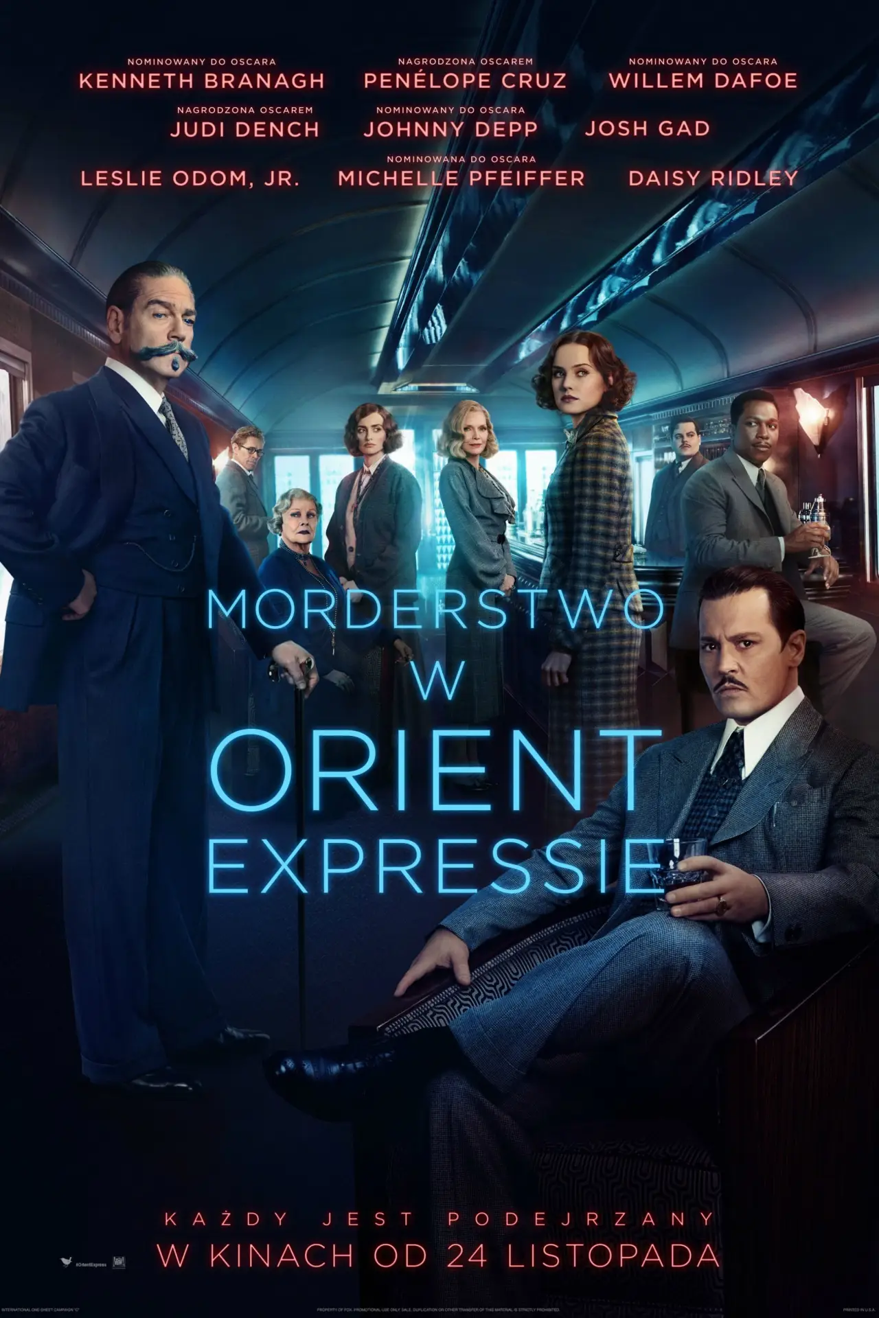Plakat filmowy "Morderstwo w Orient Expressie"