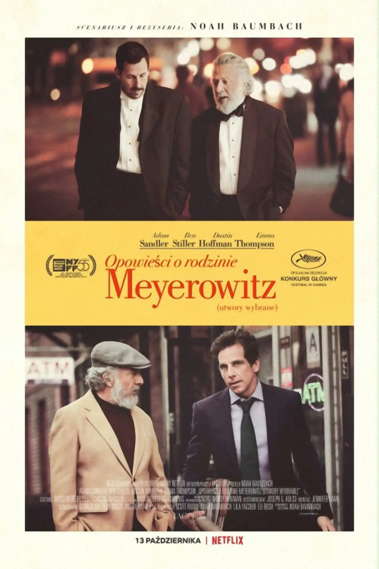 Plakat filmowy "Opowieści o rodzinie Meyerowitz (utwory wybrane)"