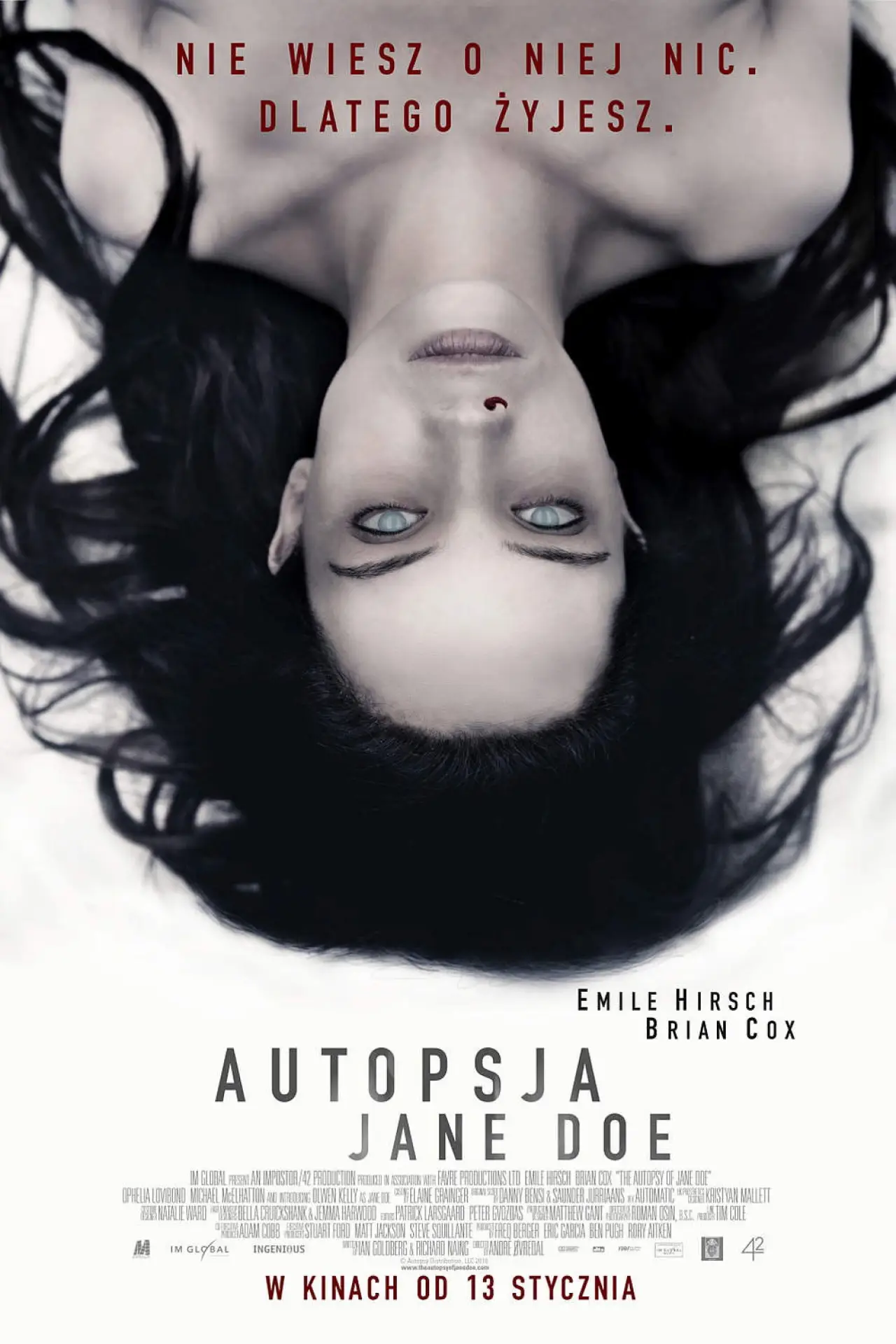 Plakat filmowy "Autopsja Jane Doe"