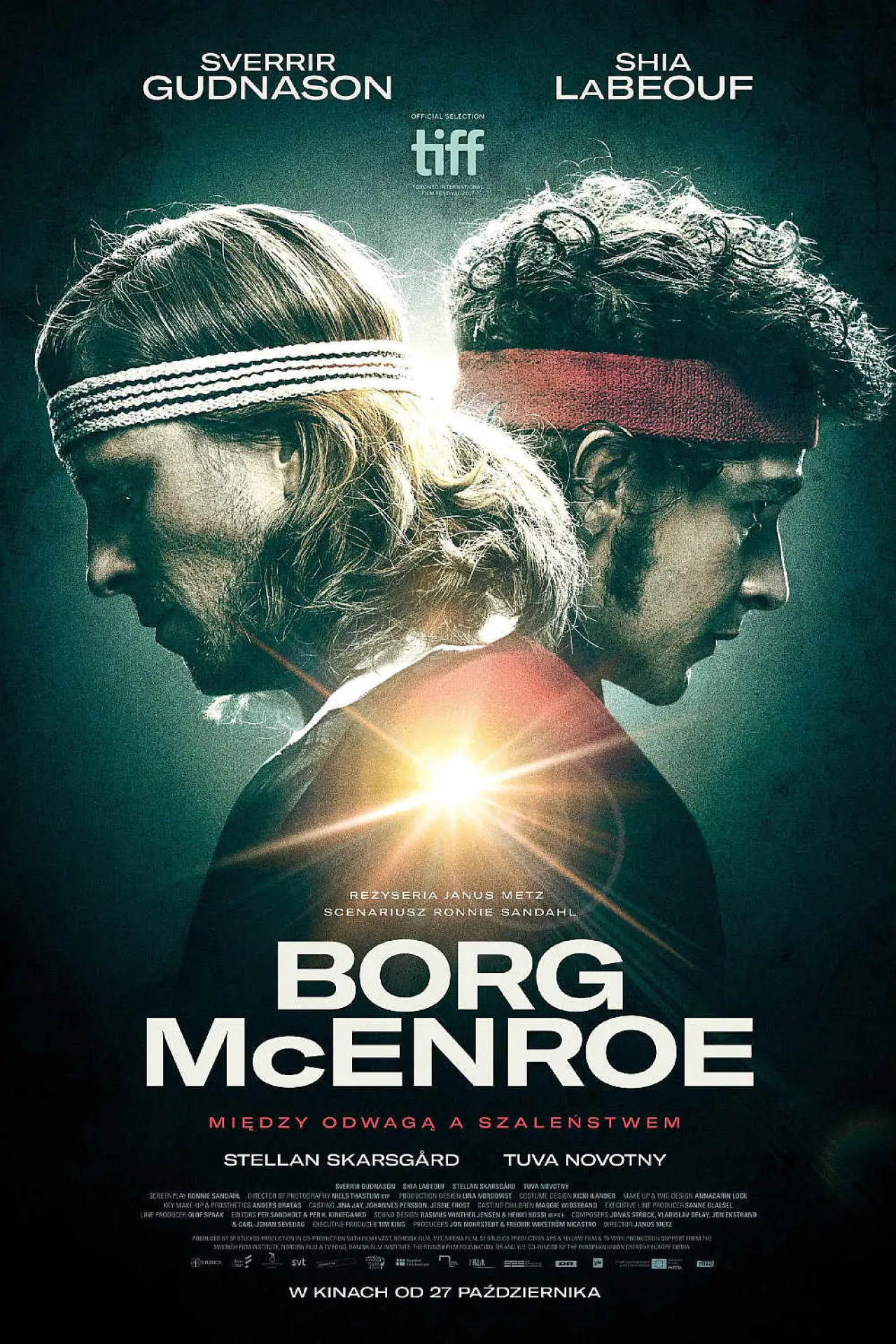 Plakat filmowy "Borg/McEnroe. Między odwagą a szaleństwem"
