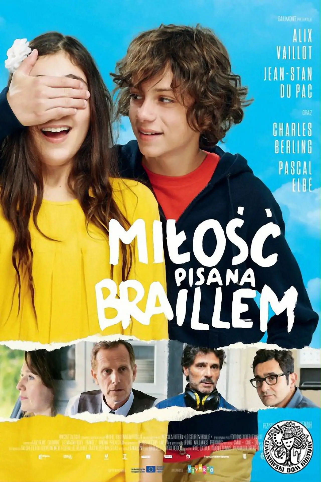 Plakat filmowy "Miłość pisana Braillem"