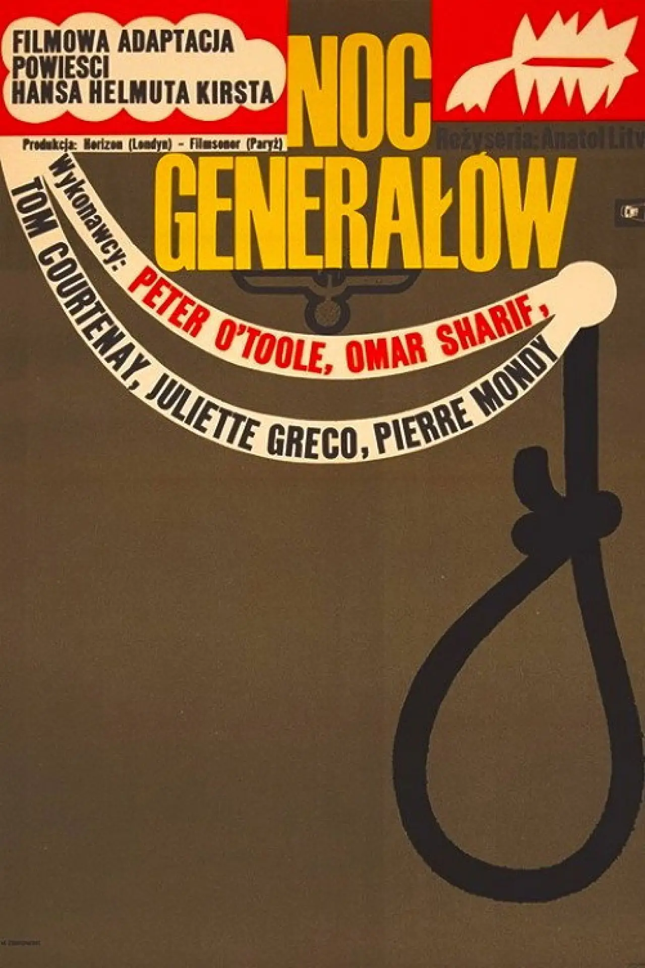 Plakat filmowy "Noc Generałów"
