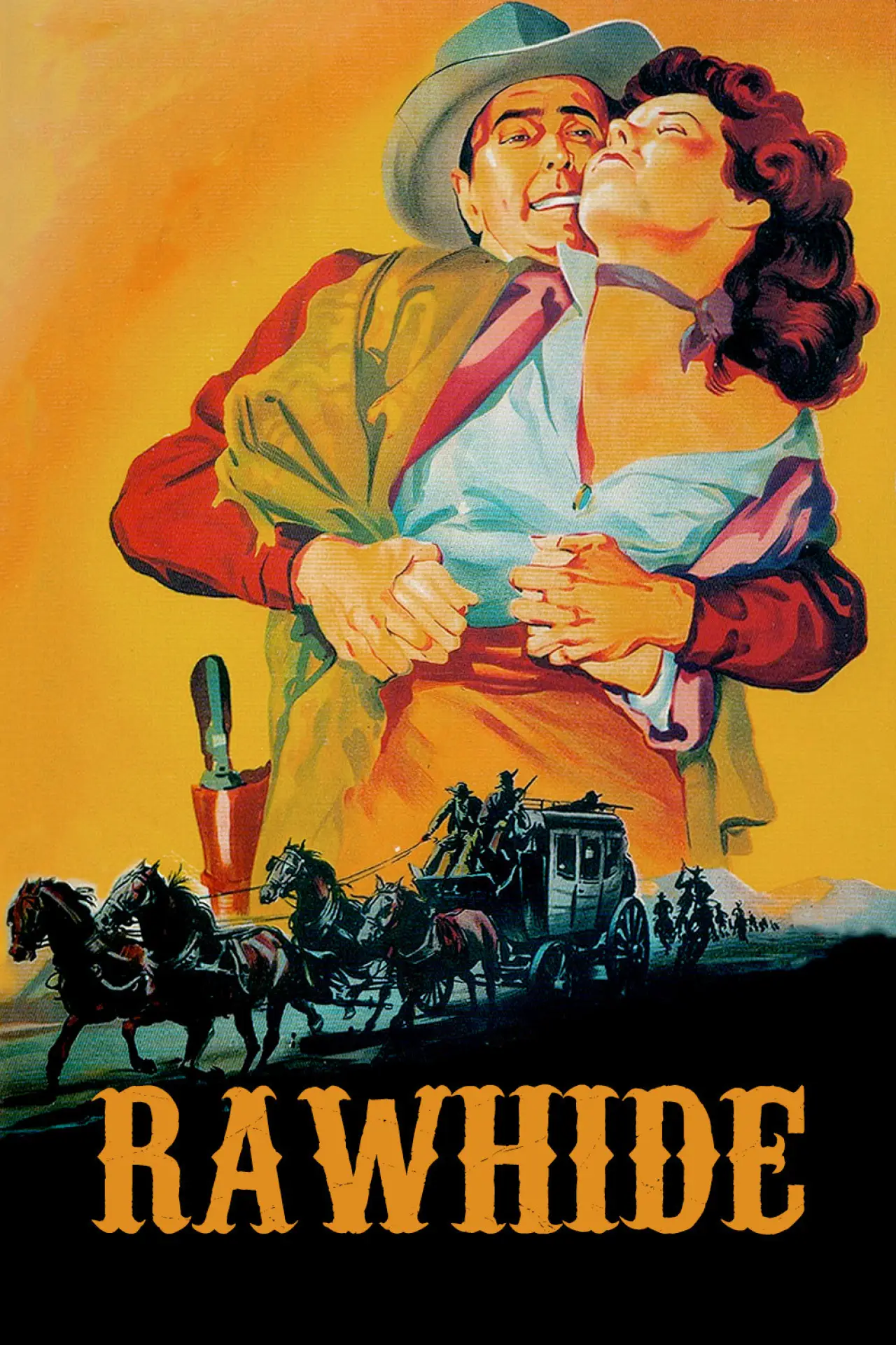 Plakat filmowy "Napad w Rawhide"