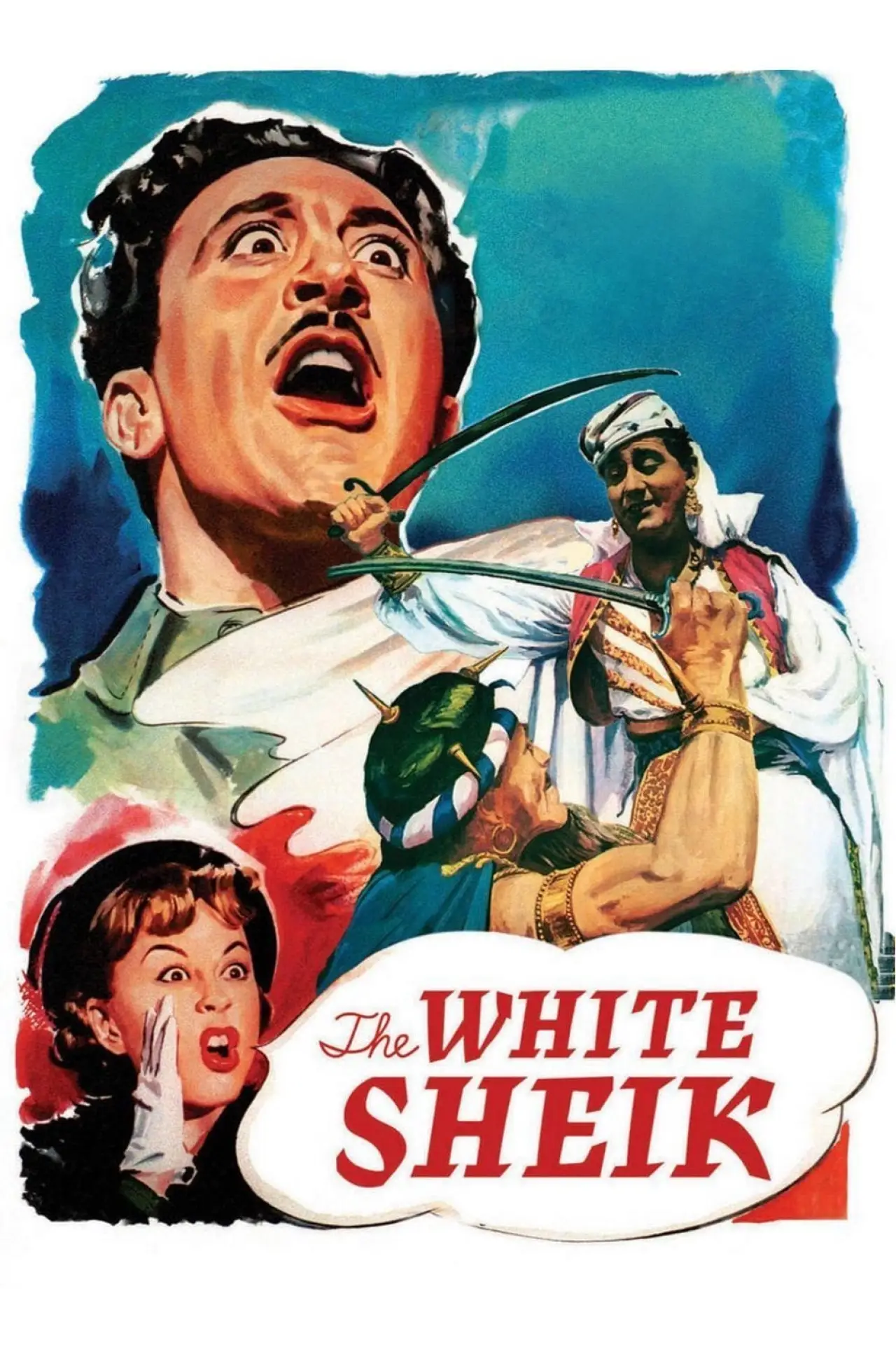 Plakat filmowy "Biały szejk"