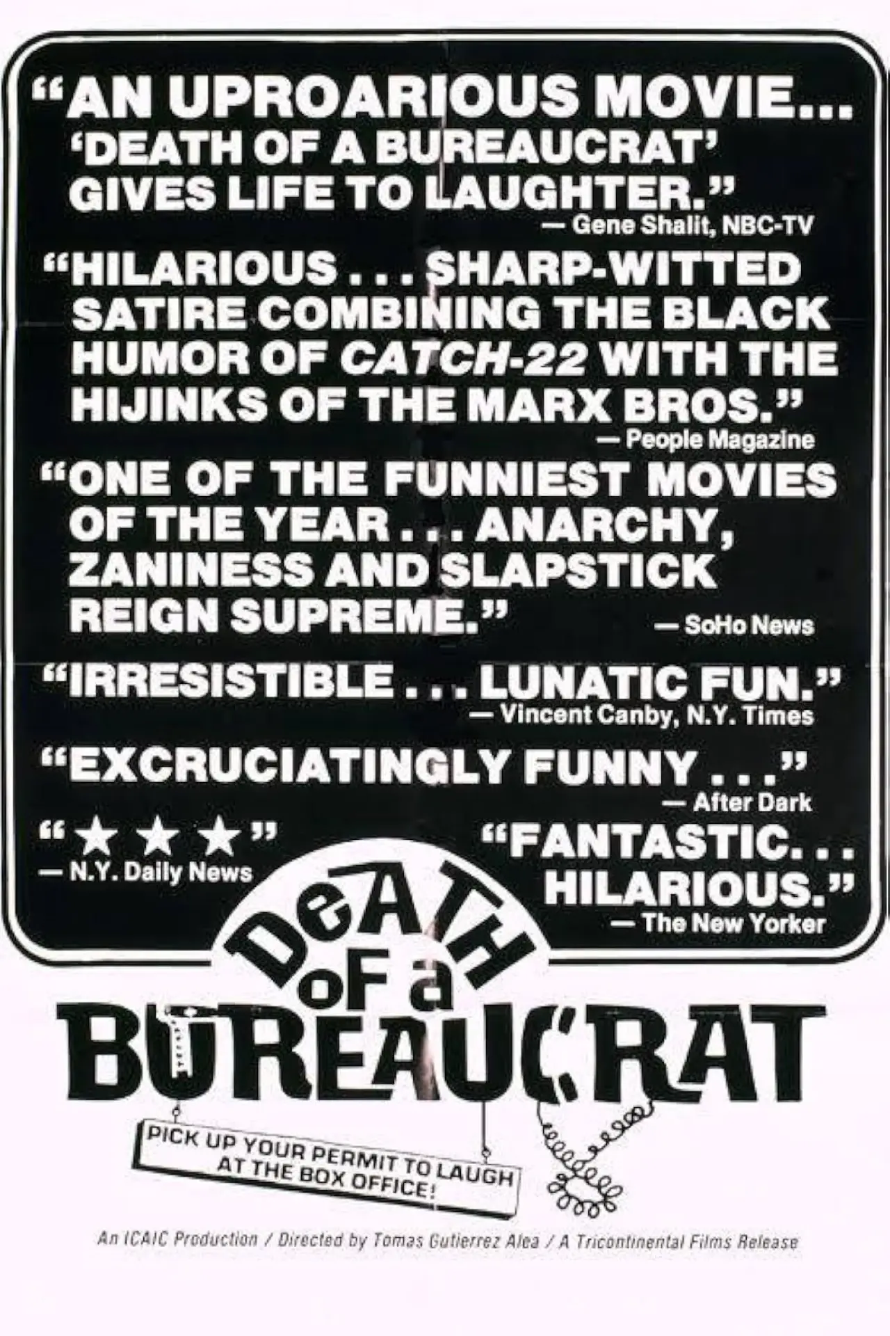 Plakat filmowy "La muerte de un burócrata"