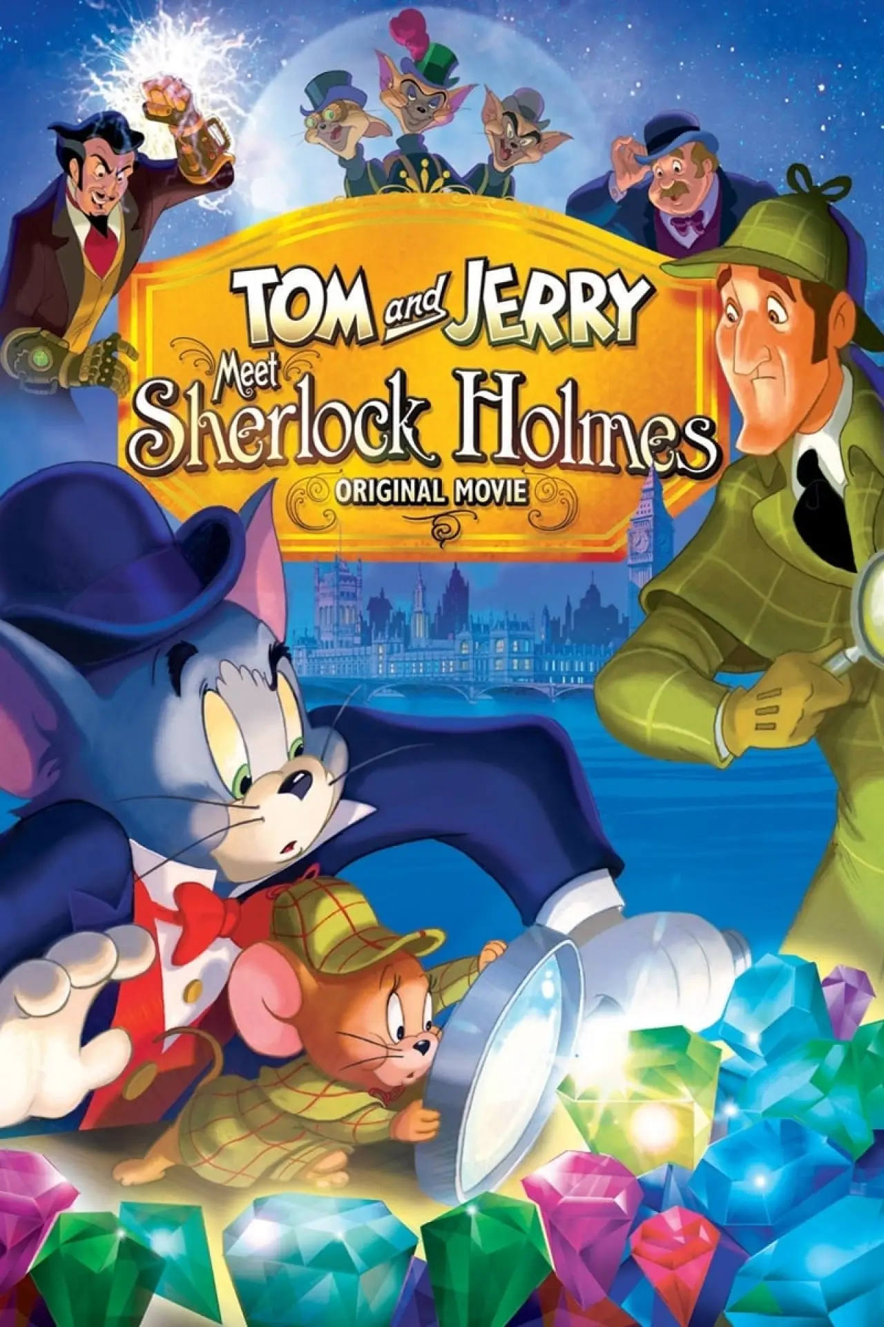 Plakat filmowy "Tom i Jerry i Sherlock Holmes"
