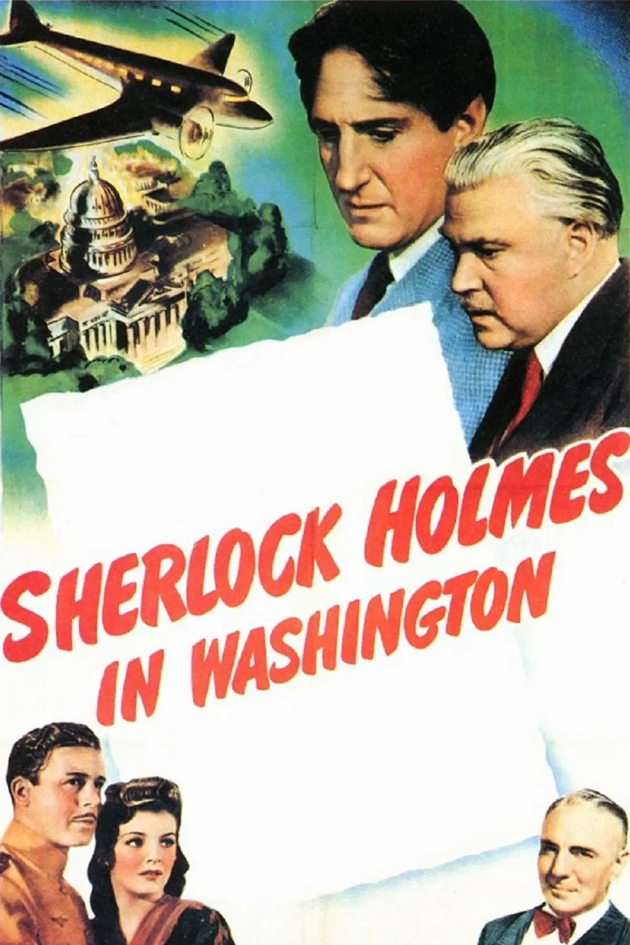 Plakat filmowy "Sherlock Holmes in Washington"