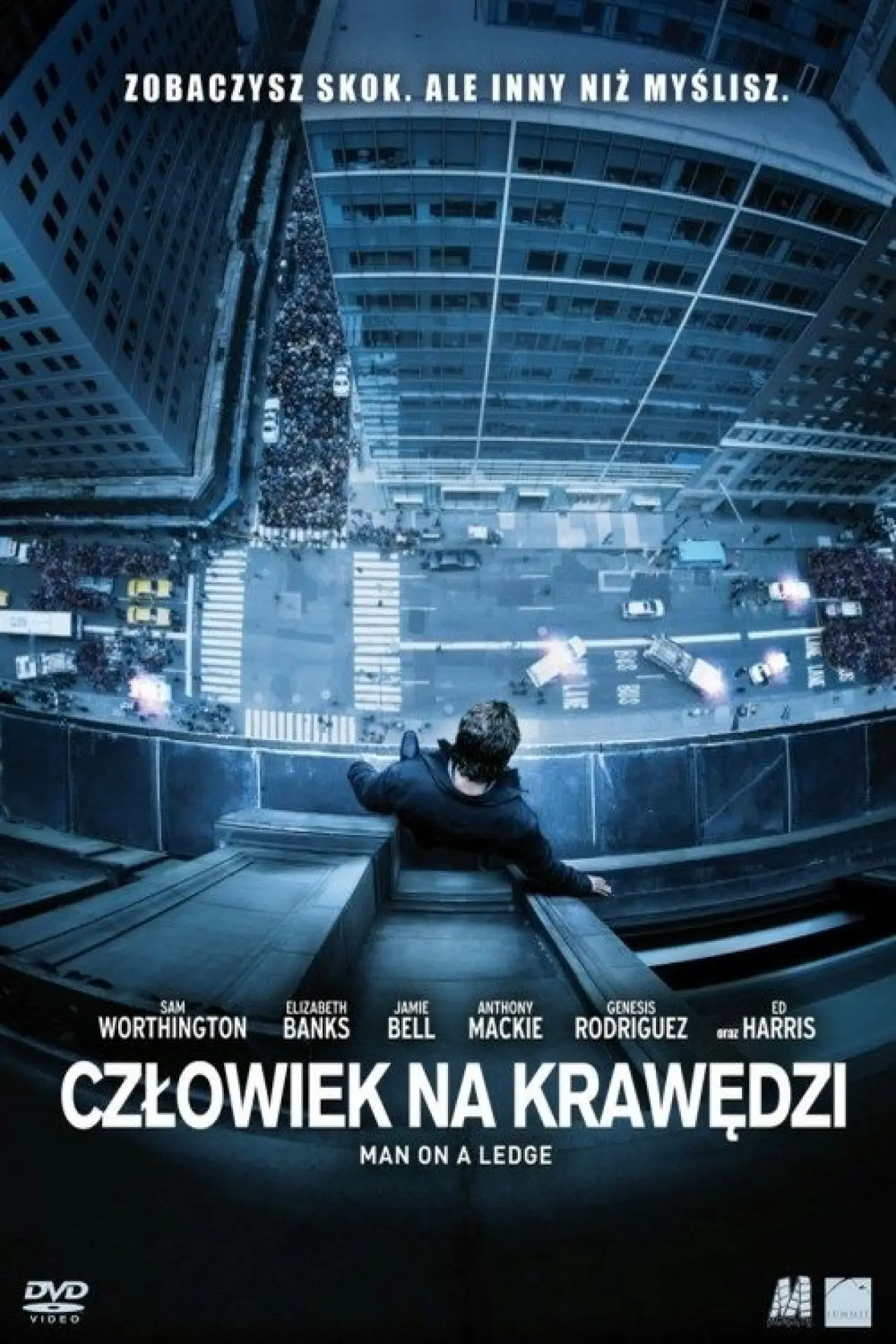 Plakat filmowy "Człowiek na krawędzi"