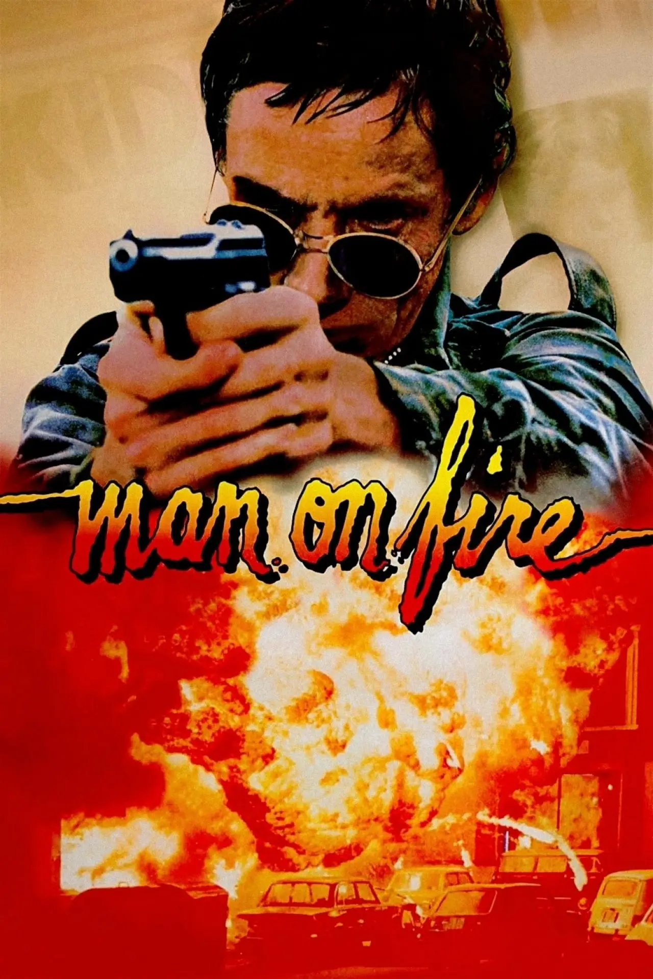 Plakat filmowy "Człowiek w ogniu"