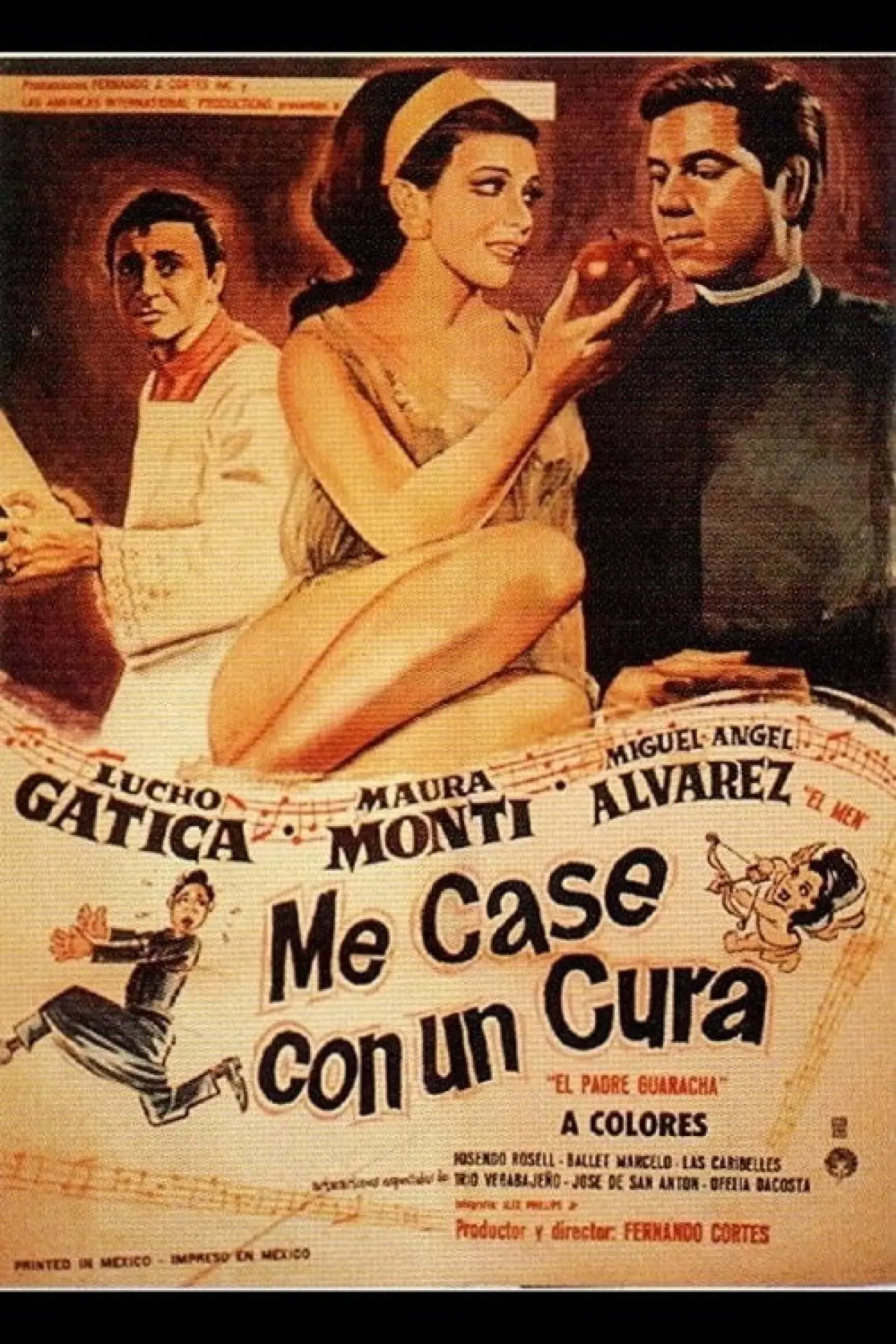 Plakat filmowy "Me casé con un cura"