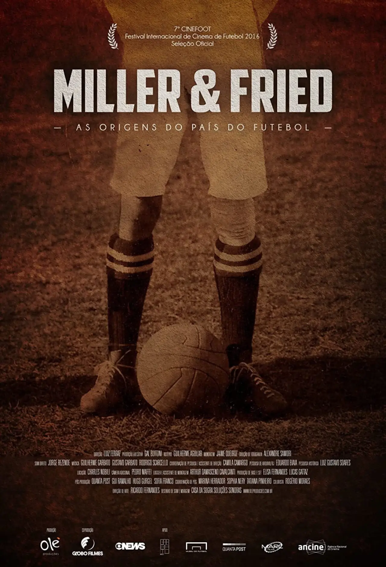 Plakat filmowy "Miller & Fried: As Origens do País do Futebol"