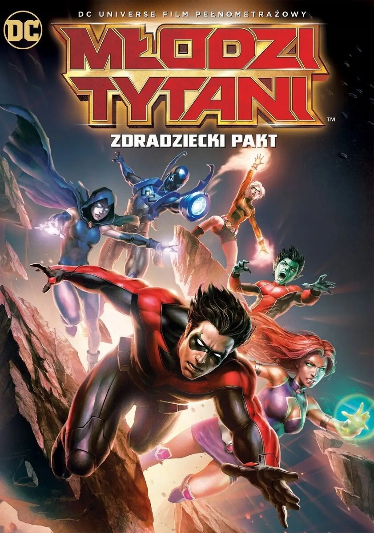 Plakat filmowy "Młodzi Tytani: Zdradziecki pakt"