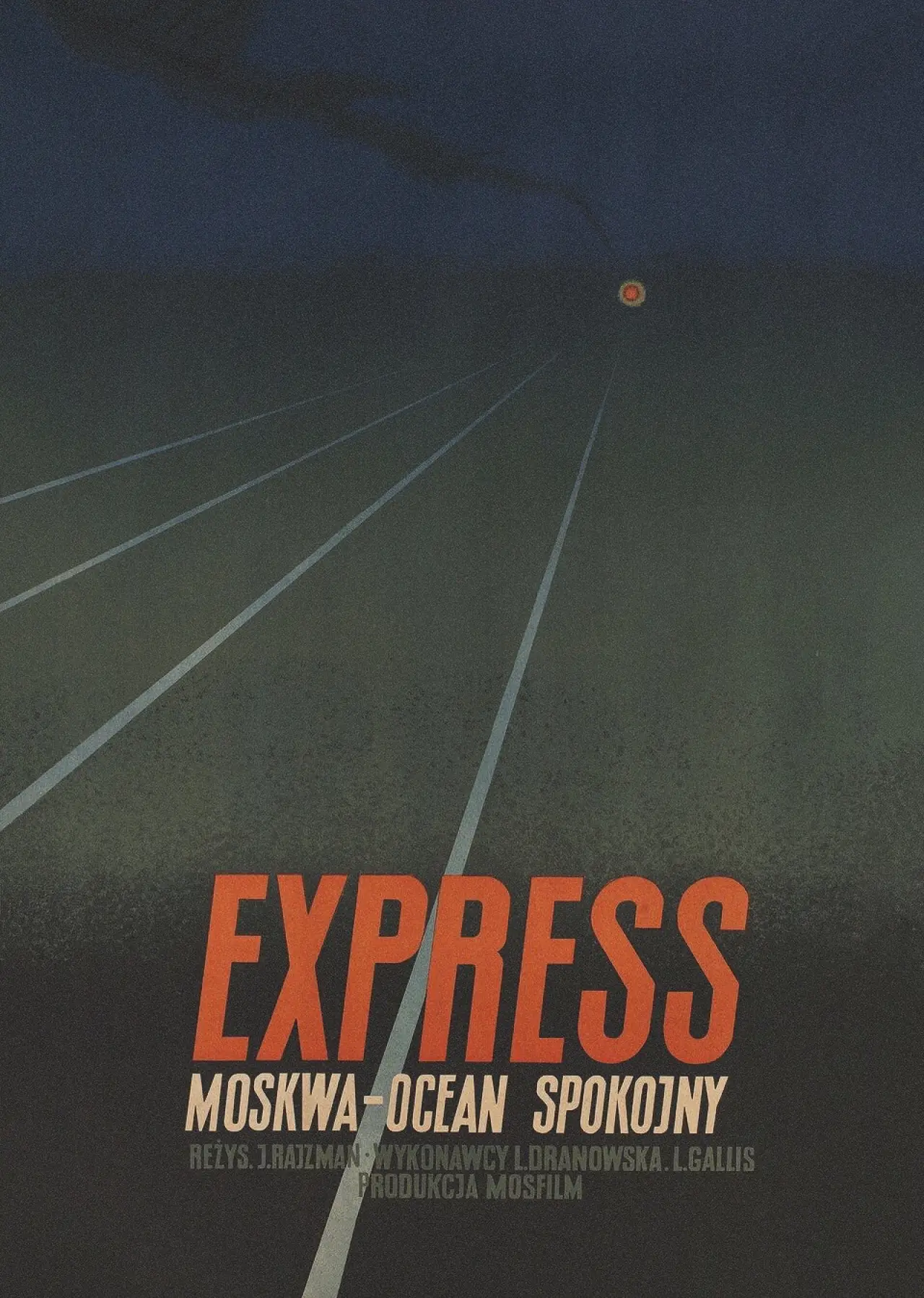 Plakat filmowy "Поезд идет на Восток"