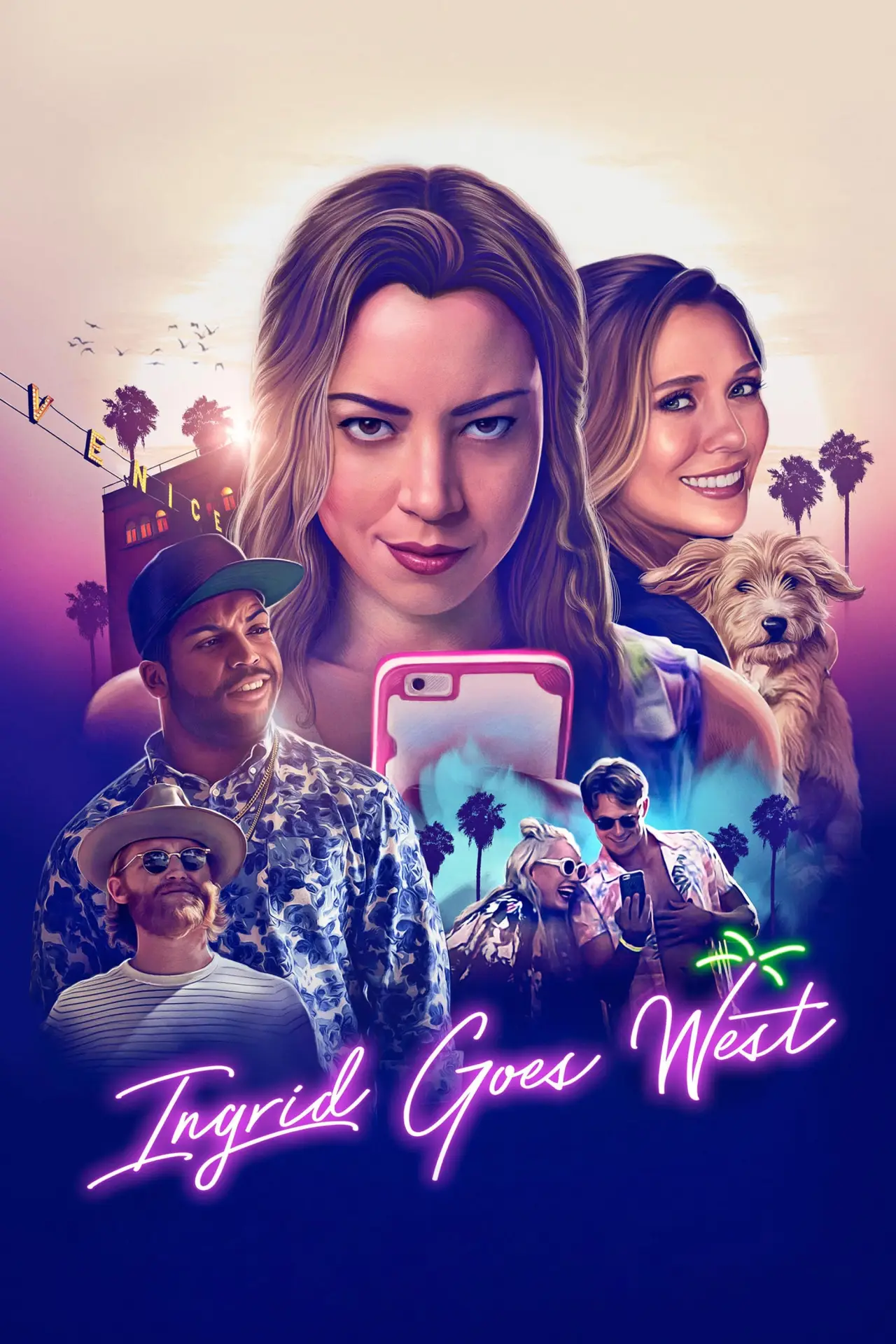 Plakat filmowy "Ingrid wyrusza na zachód"