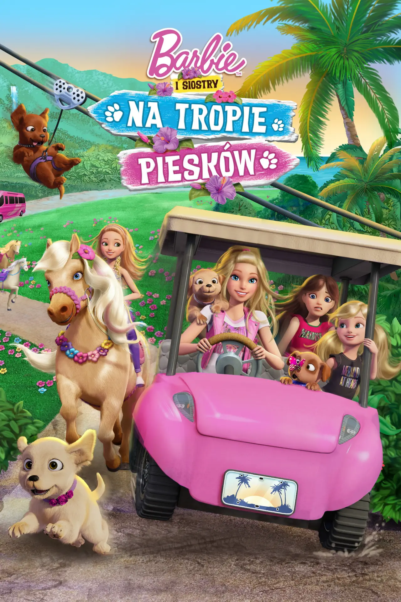Plakat filmowy "Barbie i siostry na tropie piesków"