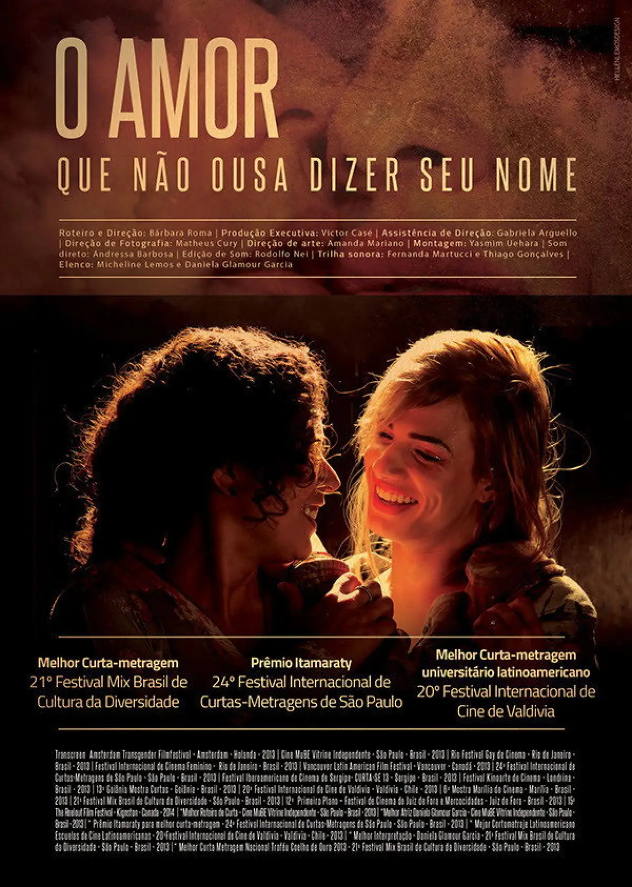 Plakat filmowy "O Amor Que Não Ousa Dizer Seu Nome"
