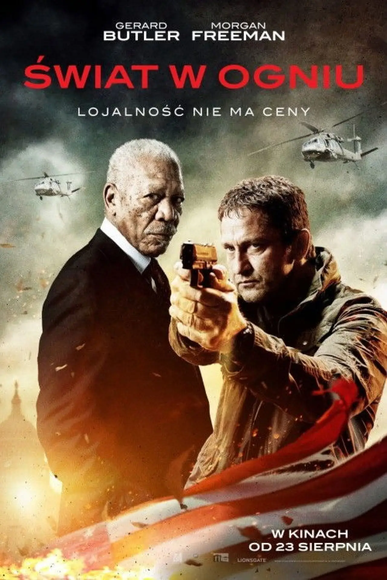 Plakat filmowy "Świat w ogniu"