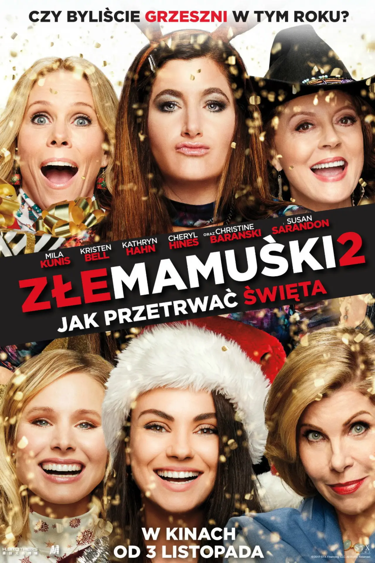 Plakat filmowy "Złe mamuśki 2: Jak przetrwać święta"