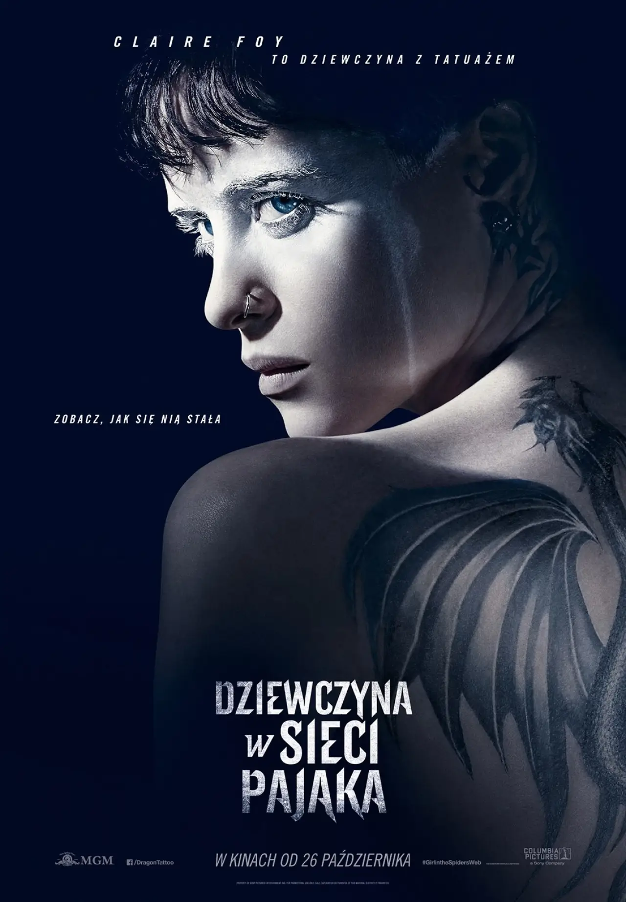 Plakat filmowy "Dziewczyna w sieci pająka"