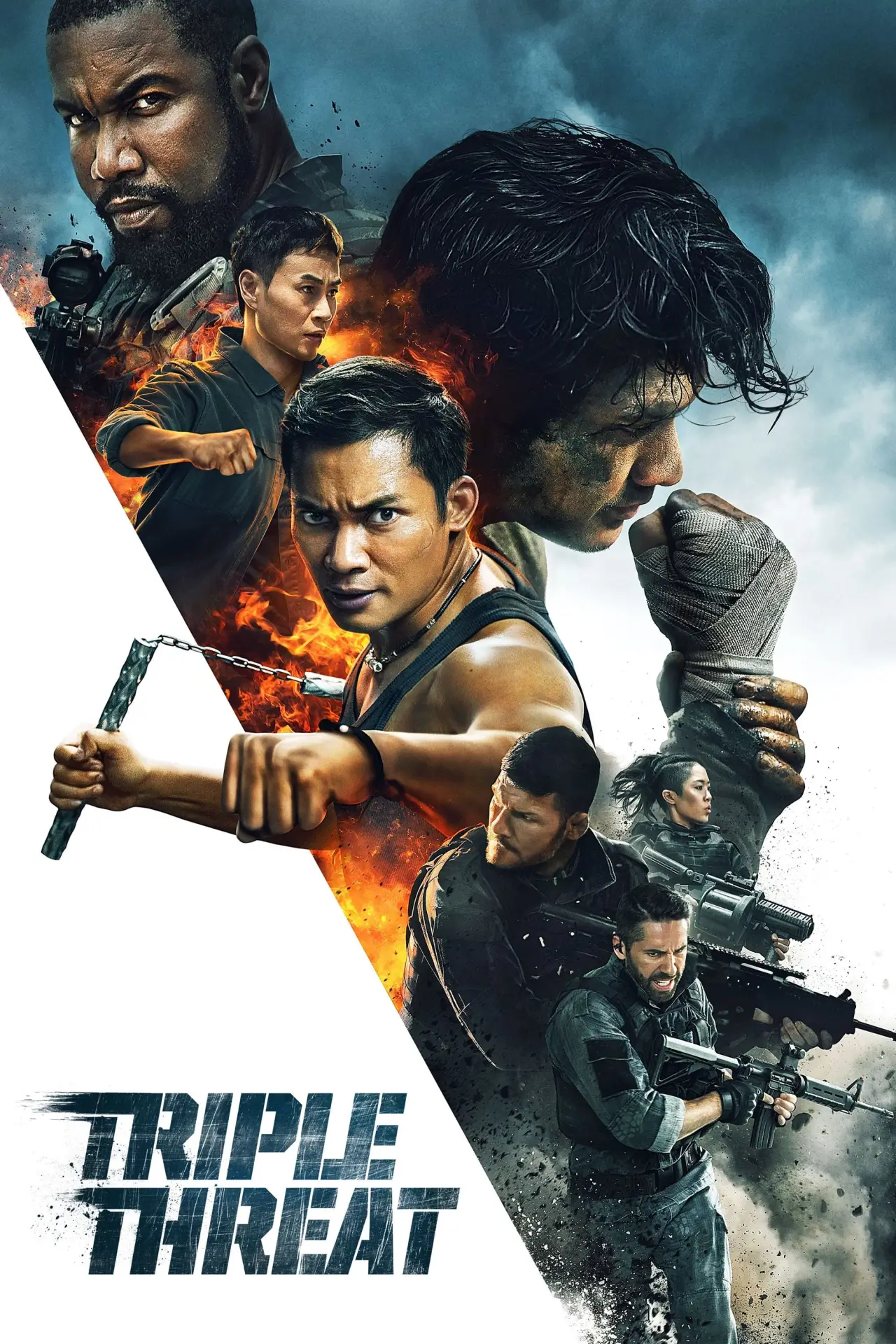 Plakat filmowy "Potrójne Zagrożenie"