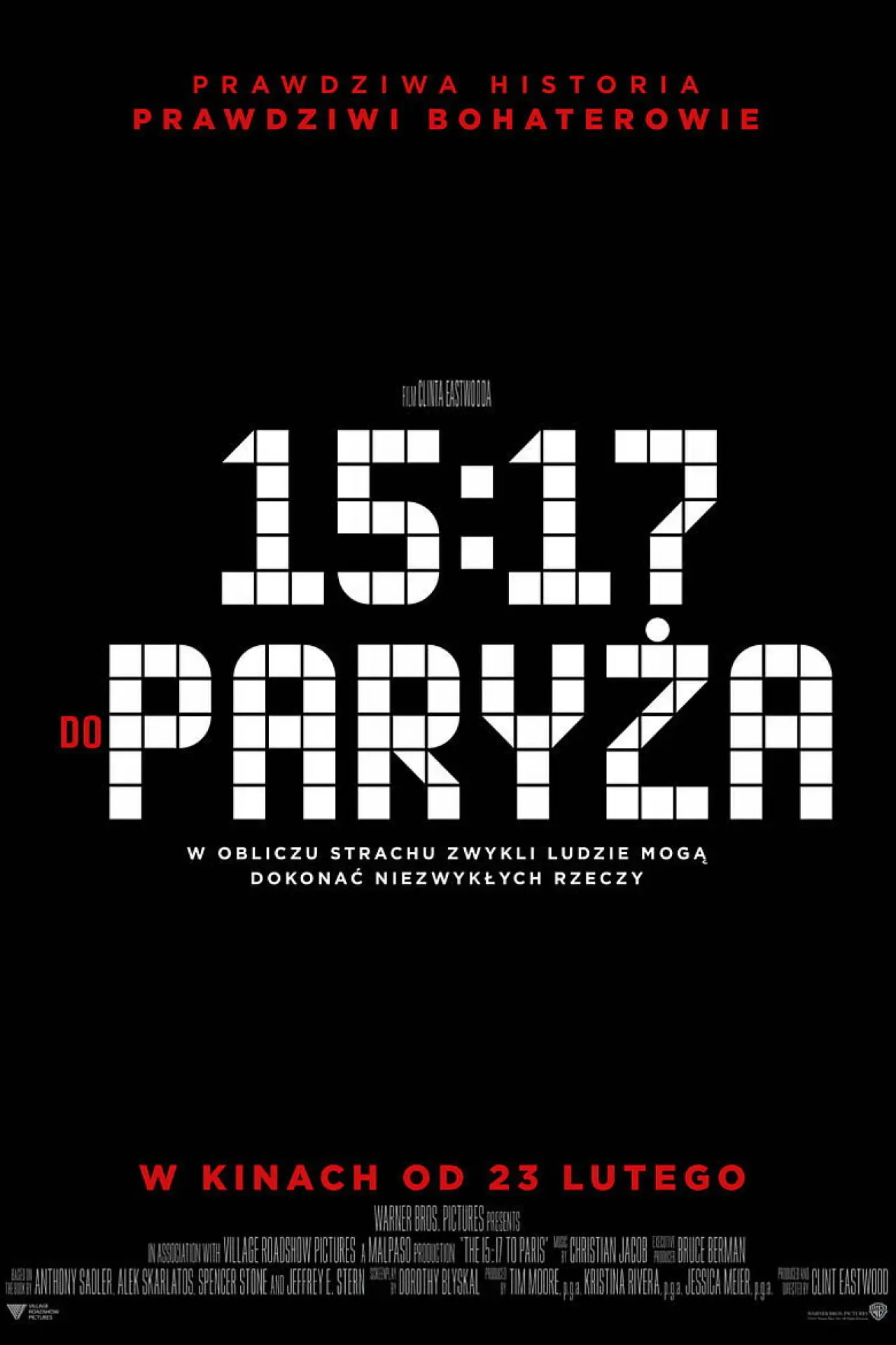Plakat filmowy "15:17 do Paryża"