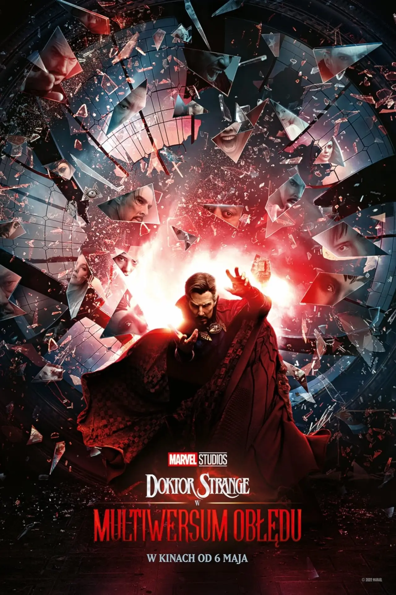 Plakat filmowy "Doktor Strange w multiwersum obłędu"