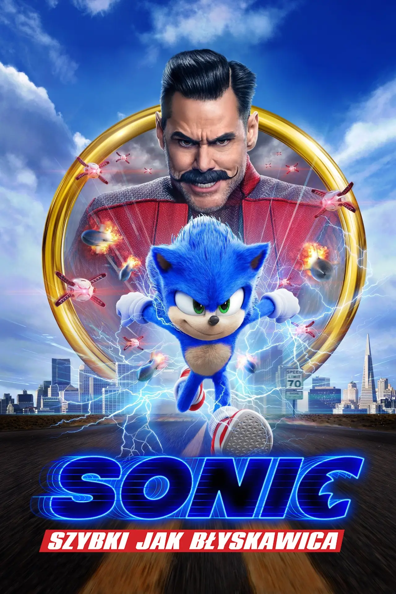 Plakat filmowy "Sonic. Szybki jak błyskawica"