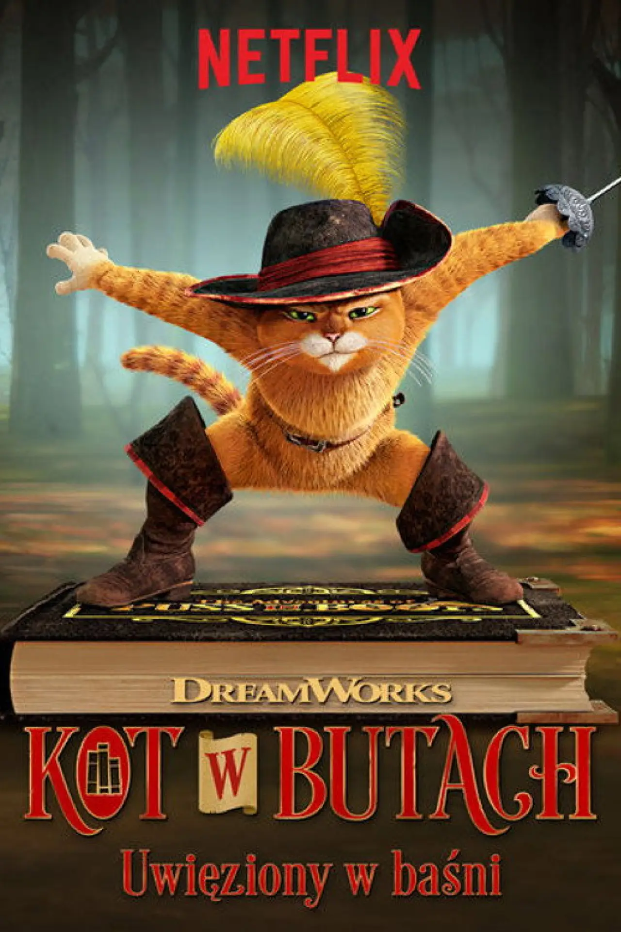 Plakat filmowy "Kot w butach: Uwięziony w baśni"